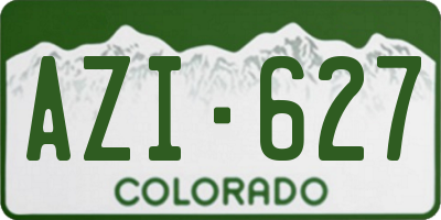 CO license plate AZI627