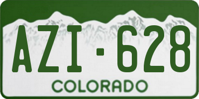 CO license plate AZI628