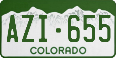 CO license plate AZI655