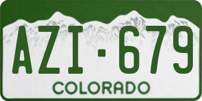 CO license plate AZI679