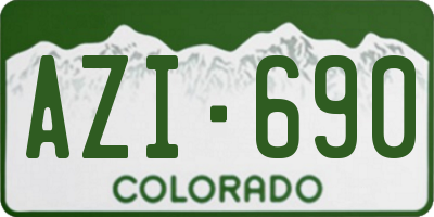CO license plate AZI690
