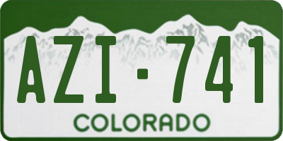 CO license plate AZI741