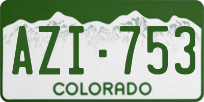 CO license plate AZI753