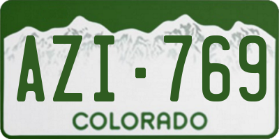CO license plate AZI769