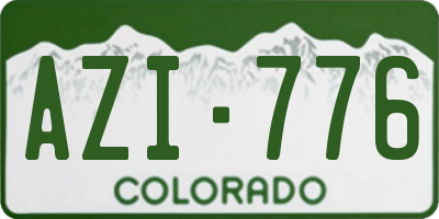 CO license plate AZI776