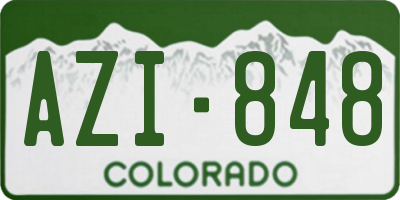CO license plate AZI848