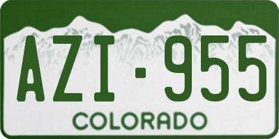 CO license plate AZI955
