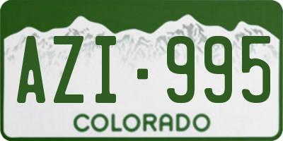 CO license plate AZI995