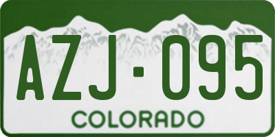 CO license plate AZJ095