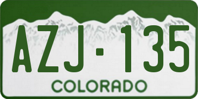 CO license plate AZJ135