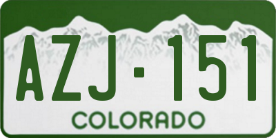 CO license plate AZJ151