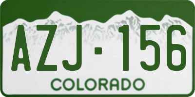 CO license plate AZJ156