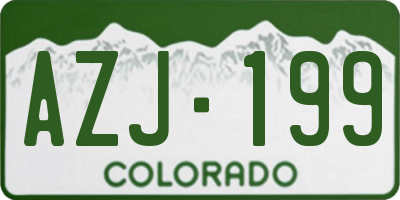 CO license plate AZJ199