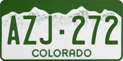 CO license plate AZJ272
