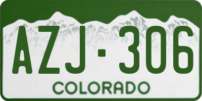 CO license plate AZJ306