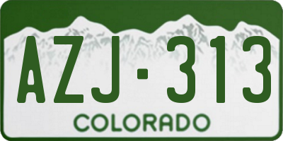 CO license plate AZJ313