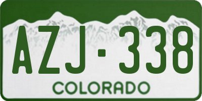 CO license plate AZJ338
