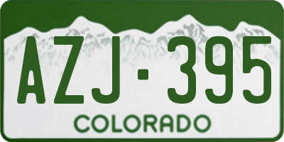 CO license plate AZJ395