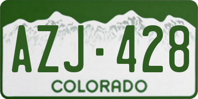 CO license plate AZJ428