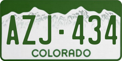 CO license plate AZJ434
