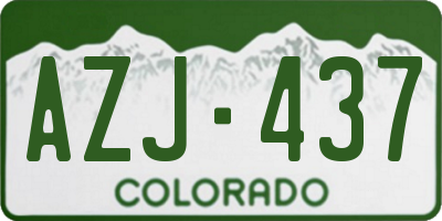 CO license plate AZJ437