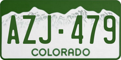 CO license plate AZJ479