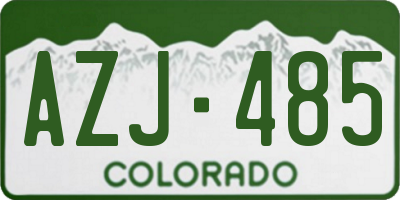CO license plate AZJ485