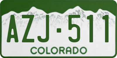 CO license plate AZJ511