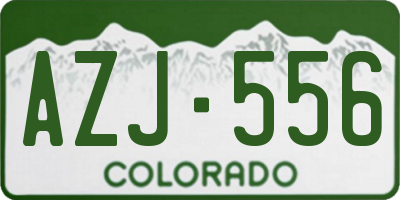 CO license plate AZJ556