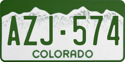 CO license plate AZJ574