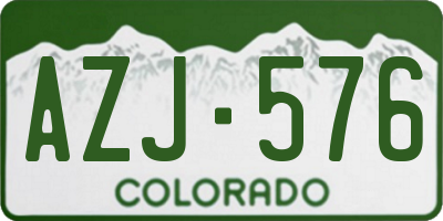 CO license plate AZJ576