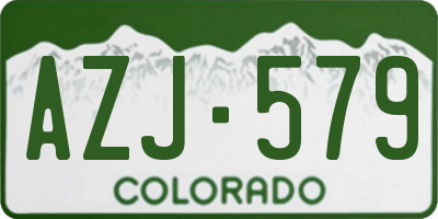 CO license plate AZJ579