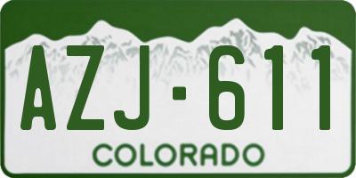 CO license plate AZJ611