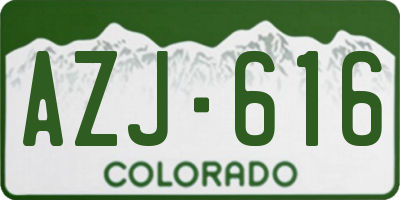 CO license plate AZJ616