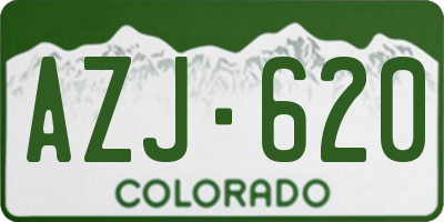 CO license plate AZJ620