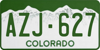 CO license plate AZJ627