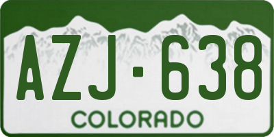 CO license plate AZJ638