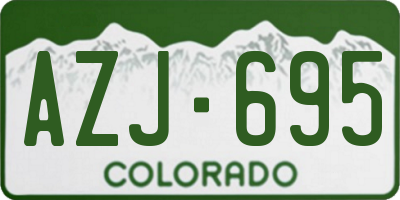 CO license plate AZJ695