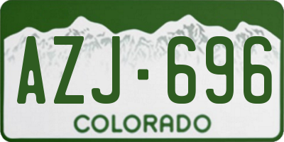CO license plate AZJ696