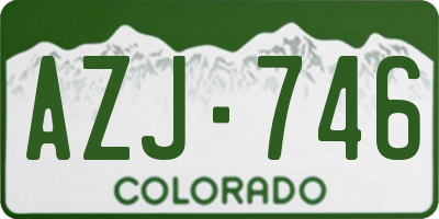 CO license plate AZJ746