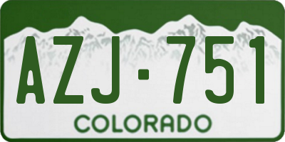 CO license plate AZJ751