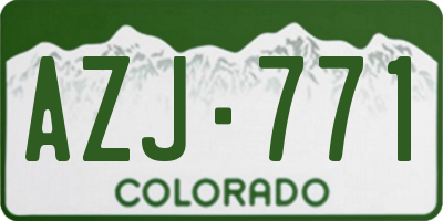 CO license plate AZJ771