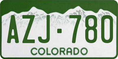 CO license plate AZJ780
