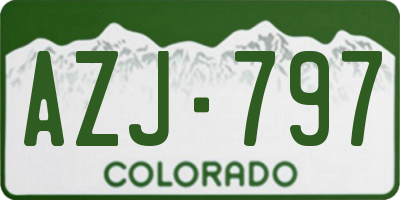 CO license plate AZJ797