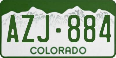CO license plate AZJ884