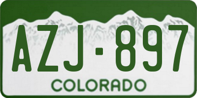 CO license plate AZJ897