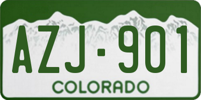 CO license plate AZJ901