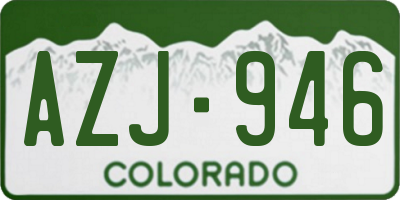 CO license plate AZJ946
