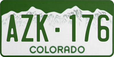 CO license plate AZK176