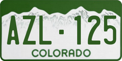 CO license plate AZL125